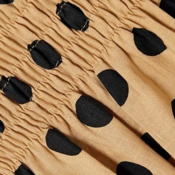 Faithfull + Net Sustain Rianne Elmelds Polka Dot Linen Midi Dress 10 - Picture 4 of 9